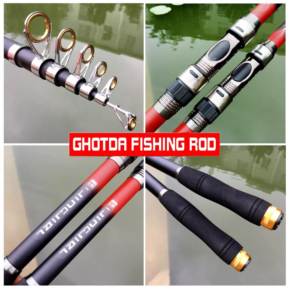 Joran Pancing Ghotda Telescopic Super Hard Carbon Fiber Fishing Rod