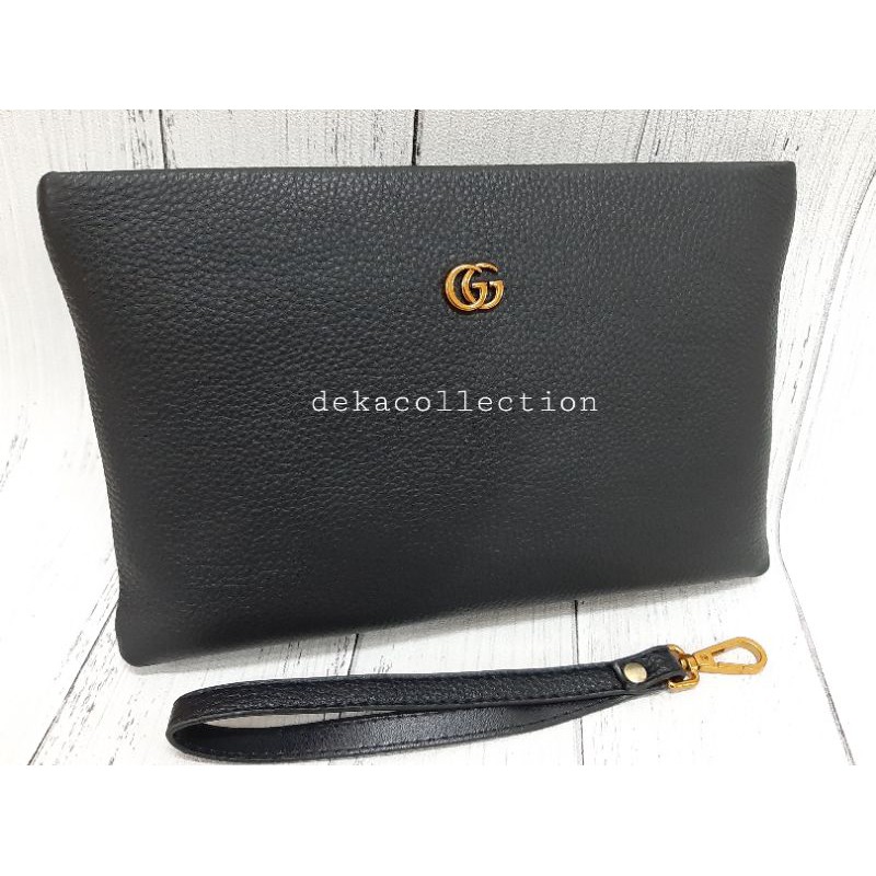 CLUCTH KULIT PRIA WANITA GUCCI TAS TANGAN KULIT GUCCI HANDBAG KULIT PRIA WANITA GUCCI