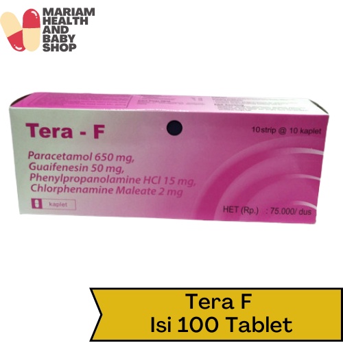 Tera F Box Isi 100 Tablet - Obat Flu | Pilek | Meriang
