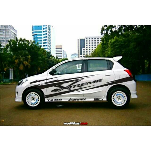 Stiker Mobil Datsun Go 2 Baris Shopee Indonesia