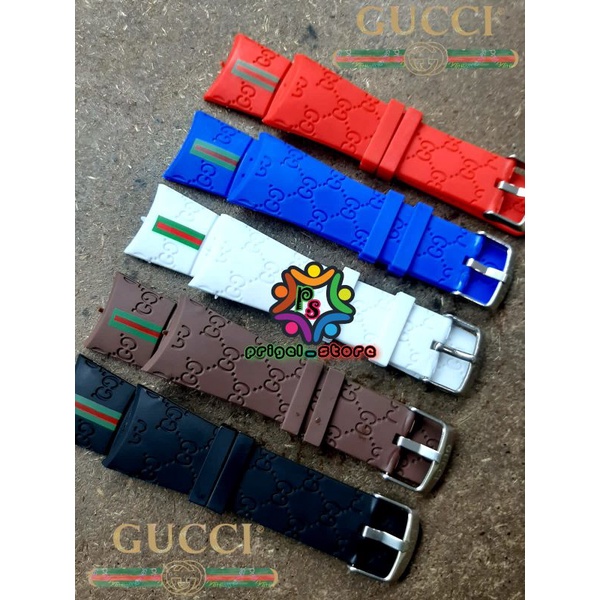 Strap tali jam tangan Gucci Rubber soft Tali Jam Gucci Baut Connection