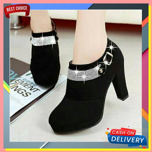 Sepatu Wanita High Heels Tinggi 7Cm Sepatu Hak Tahu Ml17 Sepatu Pesta Murah Sepatu Haihil Terbaru He