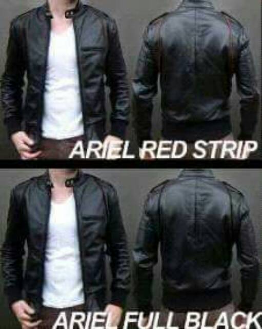 Jaket karlit ariel list hitam