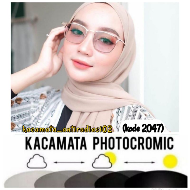 KACAMATA MINUS + LENSA PHOTOCROMIC 2047|KACAMATA WANITA |KACAMATA