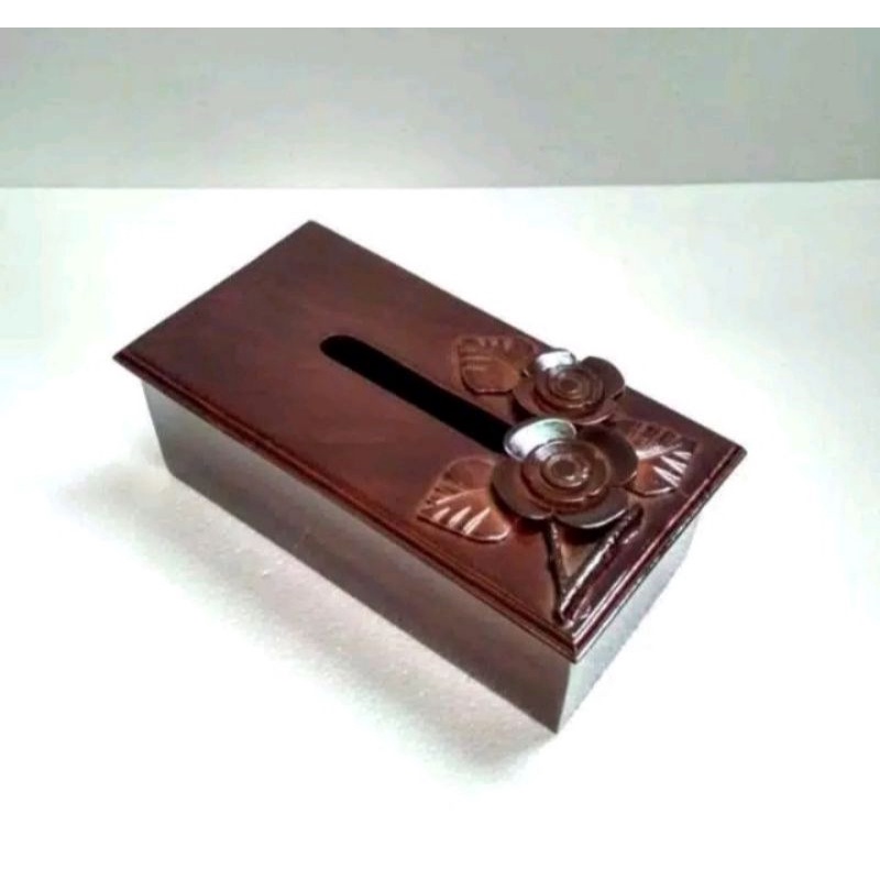 Tempat tisu kayu jati- box tisu kayu jati ukir cukit