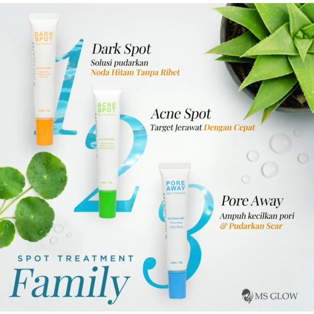 Spot Treatmen MS Glow/ darkspot/ acne spot/ poreaway/ dark spot/ jerawat /pore away/ untuk pori pori besar/untuk flek