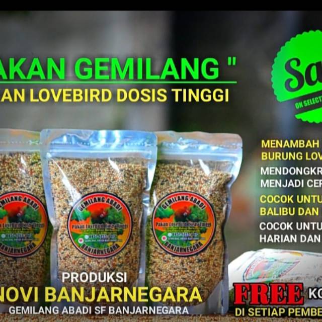 Gemilang Abadi Pakan Burung Lovebird Gemilang Abadi Banjarnegara
