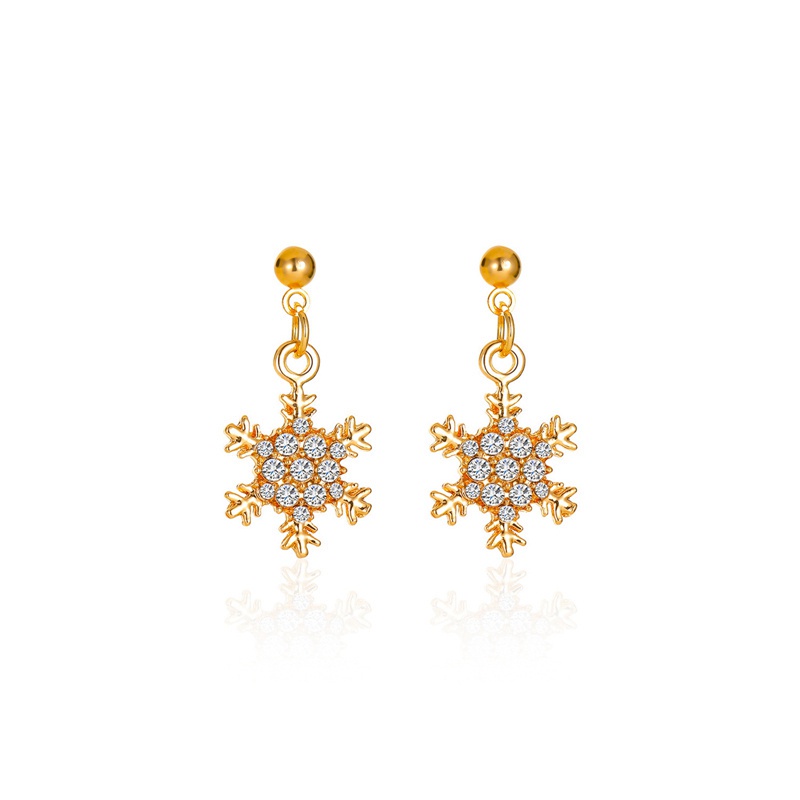 Fancyqube Anting Sterling Silver 925 Desain Snowflake Hias Batu Permata Topaz Biru Untuk Wanita