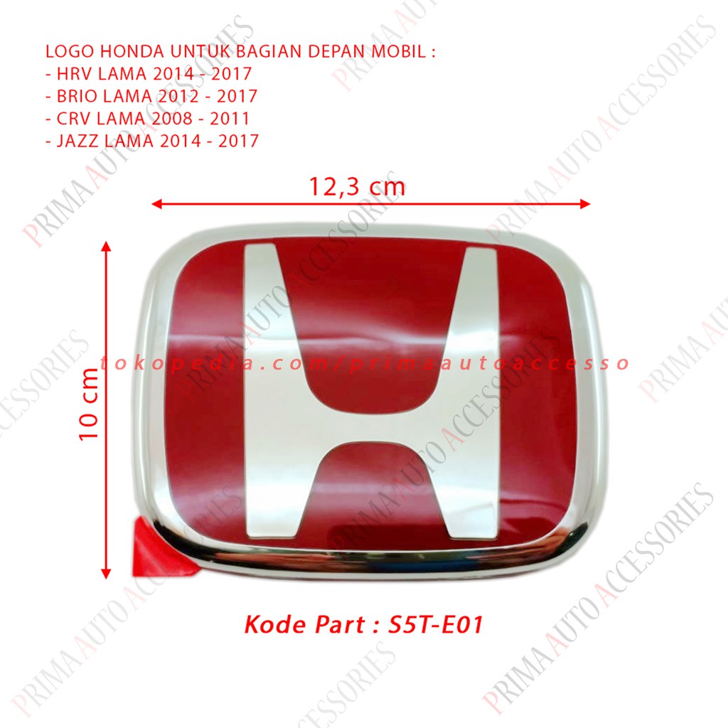 Logo Mobil Honda Ori HRV BRIO JAZZ CRV Lama S5T-E01 / Depan