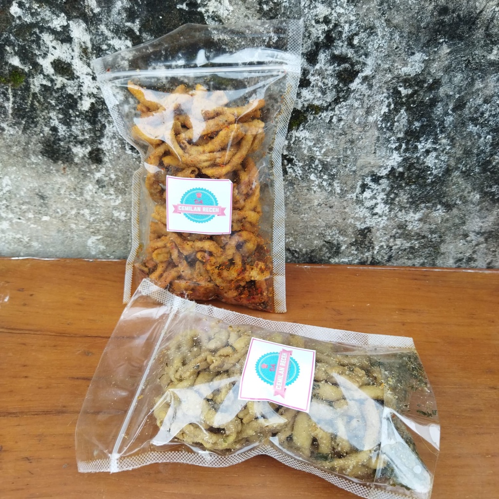 

Usus ayam crispy kriuk original/ pedas daun jeruk isi 150gr