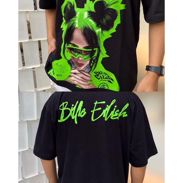 Oversize T - Shirt &quot; BILLIE EILISH HIJAU &quot;