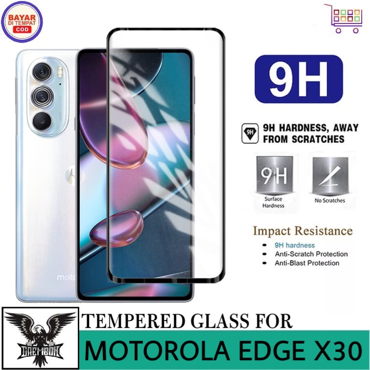 TEMPERED GLASS MOTOROLA EDGE X30 ANTI GORES KACA FULL LAYAR ANTI PELANGI