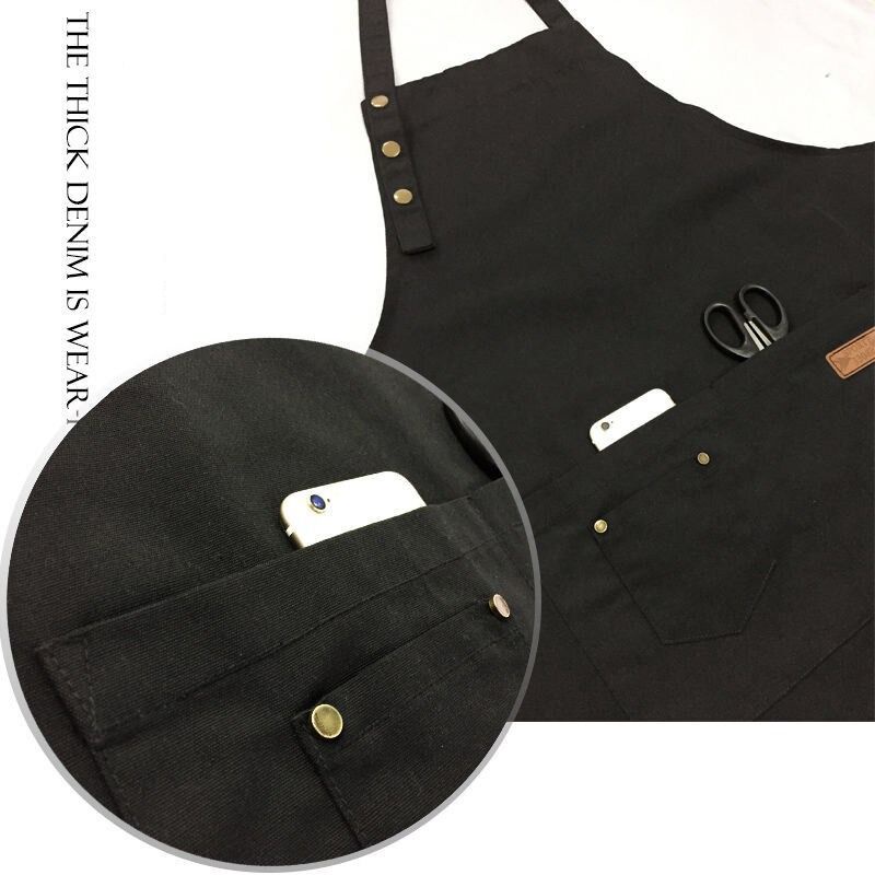 Apron Celemek Barista Korean Style Pria Wanita Celemek Dapur Masak Celemek waterproff