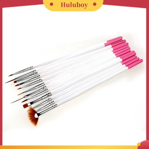 Huluboy Huluboy♡ 23pcs / Set Brush Pen Untuk Melukis Kutek UV Gel