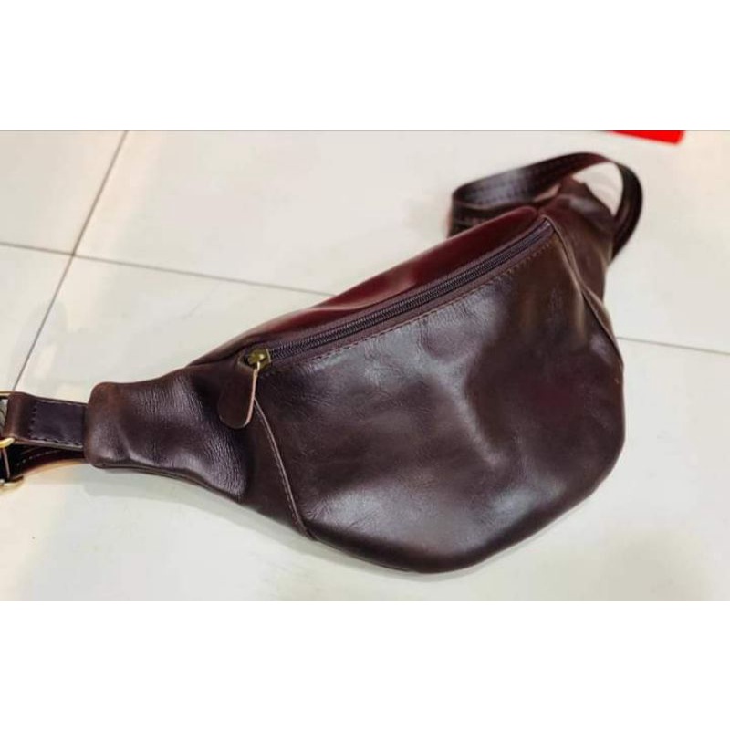 Tas pinggang asli kulit sapi