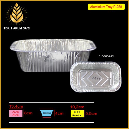 (10000182) Aluminium Foil Tray P-258 (25pcs)