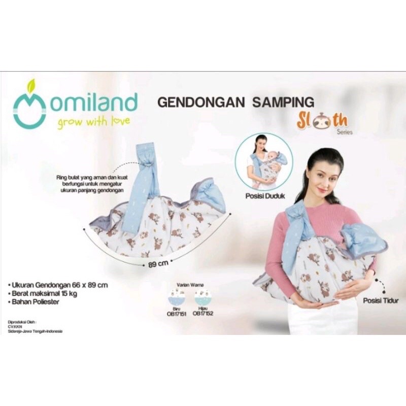 Gendongan samping Bayi Omiland seri SLOTH &amp; seri SAILOR