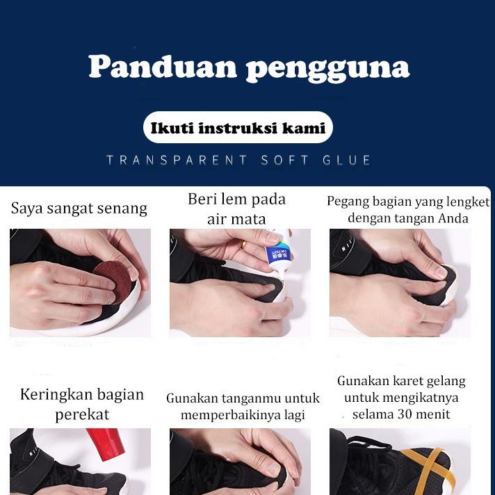 Lem sepatu LOCTEFT, Lem reparasi sepatu menempel pada semua jenis sepatu olahraga, sepatu kulit 5E5