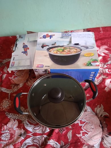 Gsf Panci Kuah G-4022/panci Enamel Gsf/panci Tutup Kaca