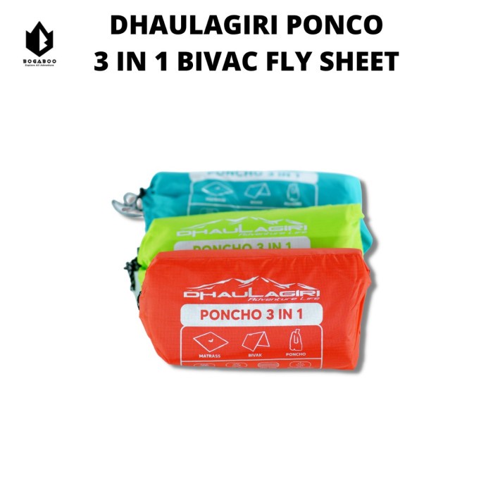 Ponco dhaulagiri atau jas hujan kelelewar 3 in 1 bisa jadi bivak - Biru(Y7F0) Jas Hujan motor mounta
