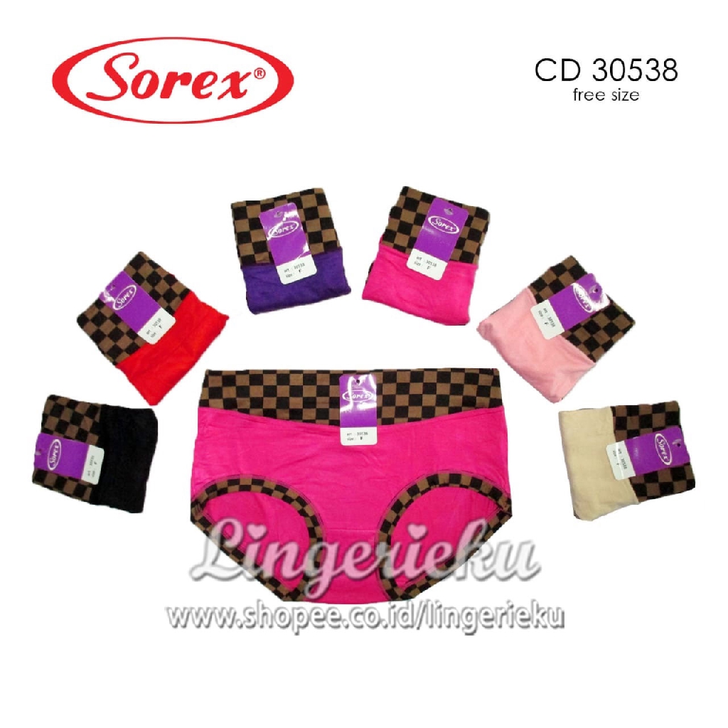 Sorex 30538 Cd Celana Dalam Wanita Bahan Super Soft Motif Catur