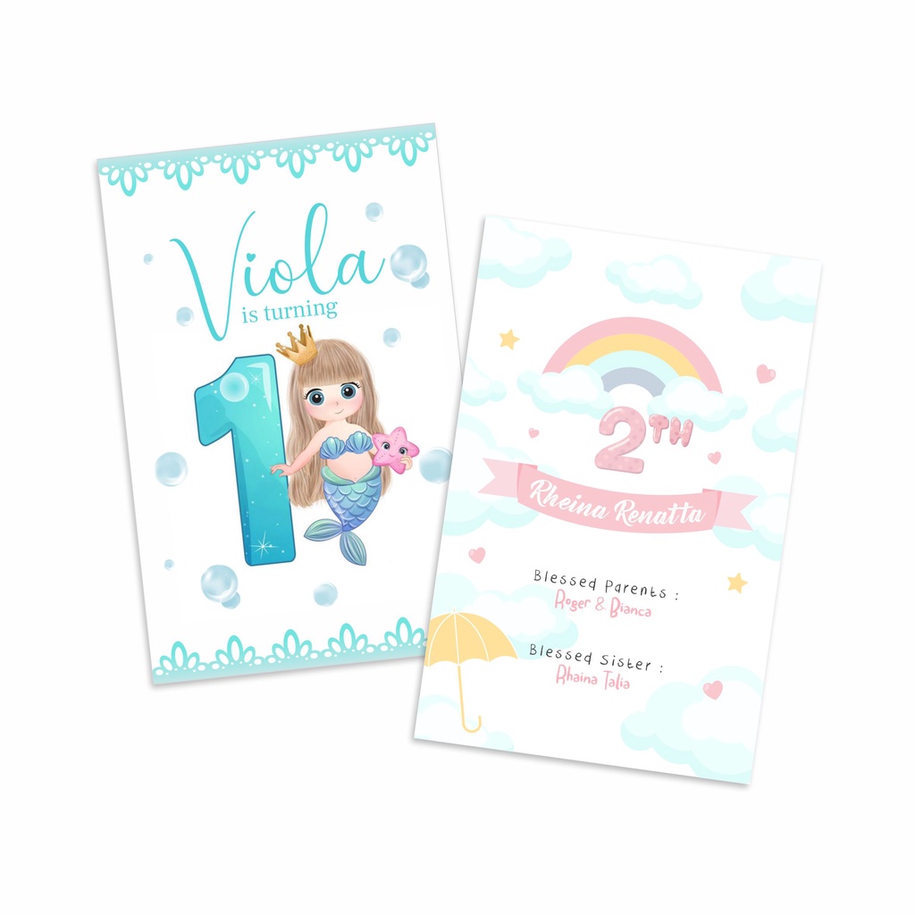 

UNDANGAN ULANG TAHUN ANAK TEMA CUSTOM / BIRTHDAY INVITATION CARD