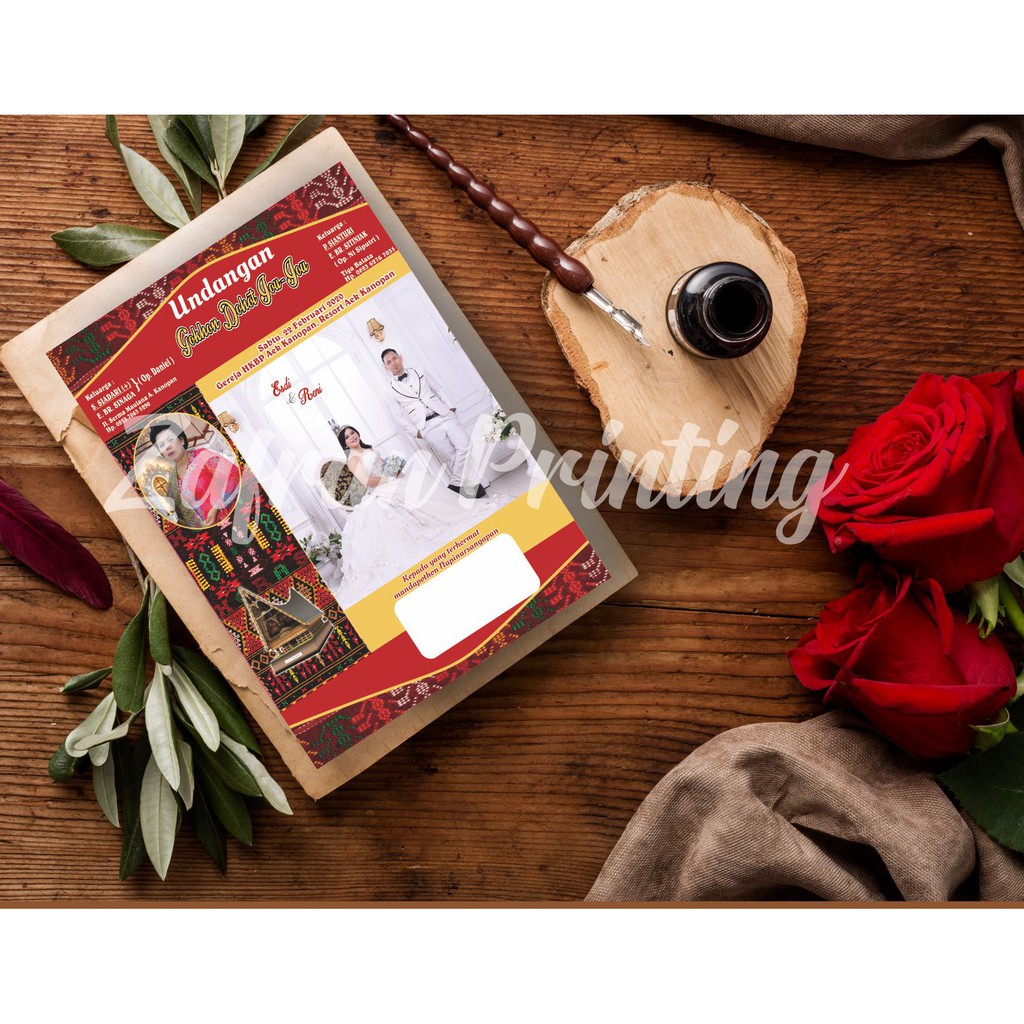 Undangan Pernikahan Adat batak Terbaru, Cetak Undangan Adat Batak Cantik, Murah, Elegan