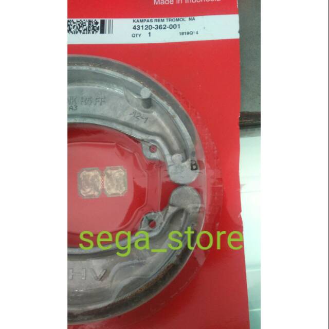 Kampas rem tromol roda belakang honda gl pro / gl max ori original AHM