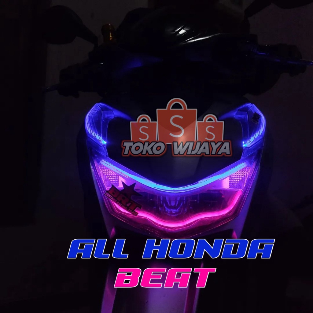 SEPAKET XTRA LAMPU LED ALIS  ALL BEAT GRATIS DEMON EYES BERKUALITAS BAGUS FREE STICKER DAN KARDUS