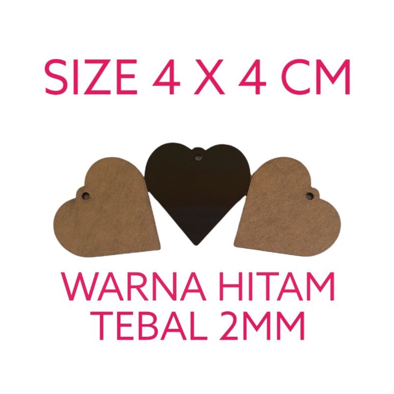 MURAH GANTUNGAN KUNCI LOVE 4CM HITAM