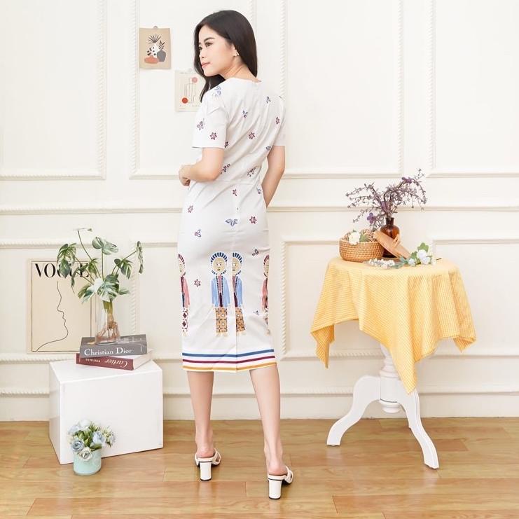 SALEE.. dress batik a928 white