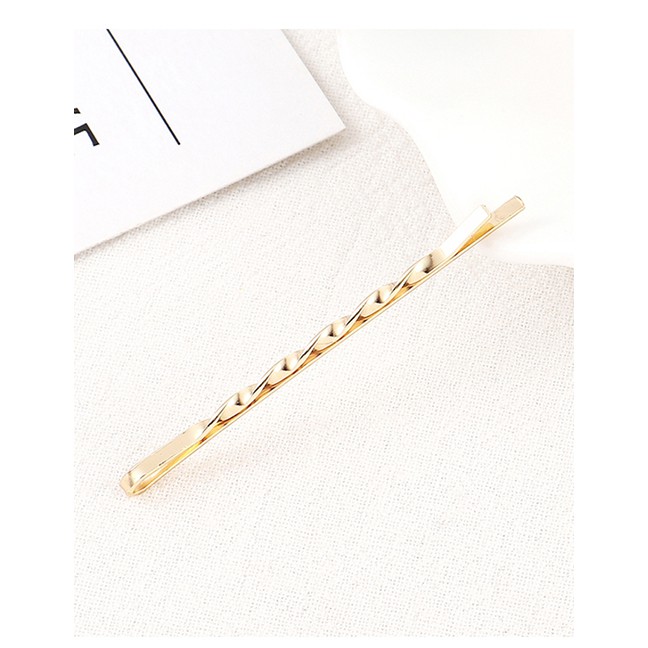 LRC Jepit Rambut Fashion Gold Pearl Hair Clip Set Y61540