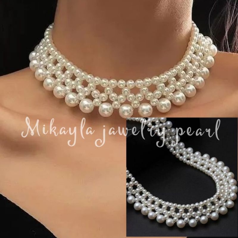 Kalung mutiara|Kalung mutiara lombok|Kalung choker mutiara lombok|Kalung mutiara asli bersertifikat|