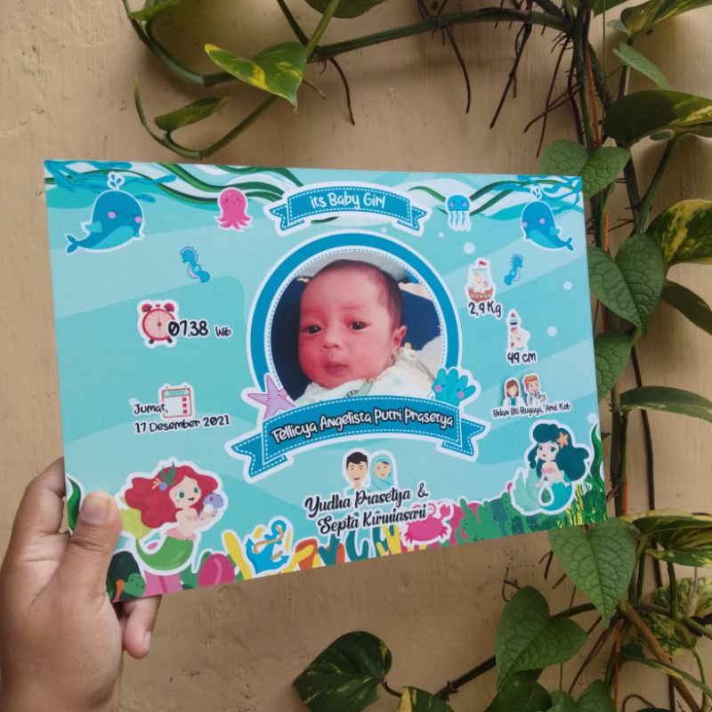 cetak biodata bayi murah