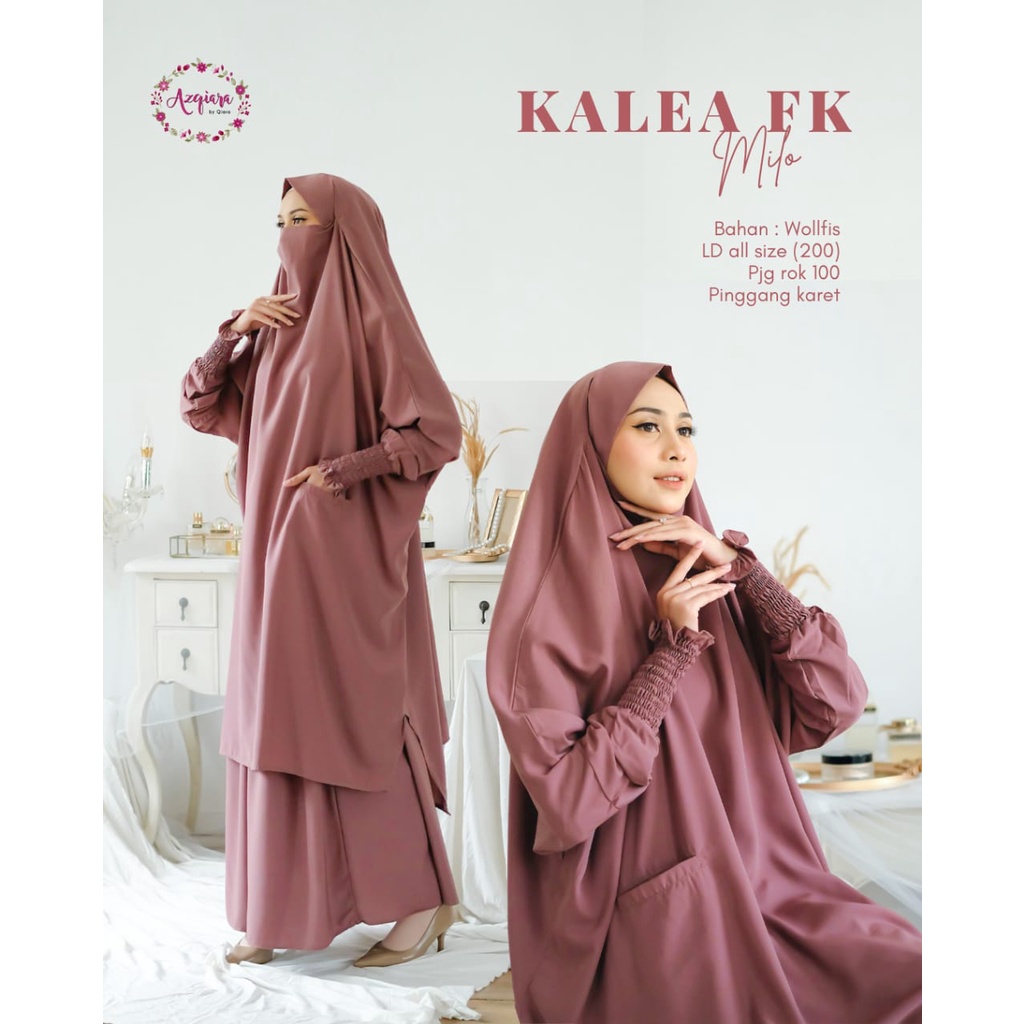 Kalea Gamis French Khimar Muslim Syari Fashion Muslim Wanita Original Produk By Qiara