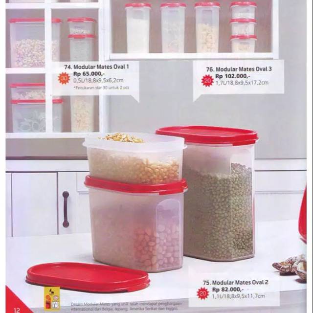TUPPERWARE QUEEN COLLECTION - MODULARE MATES OVAL 1&2
