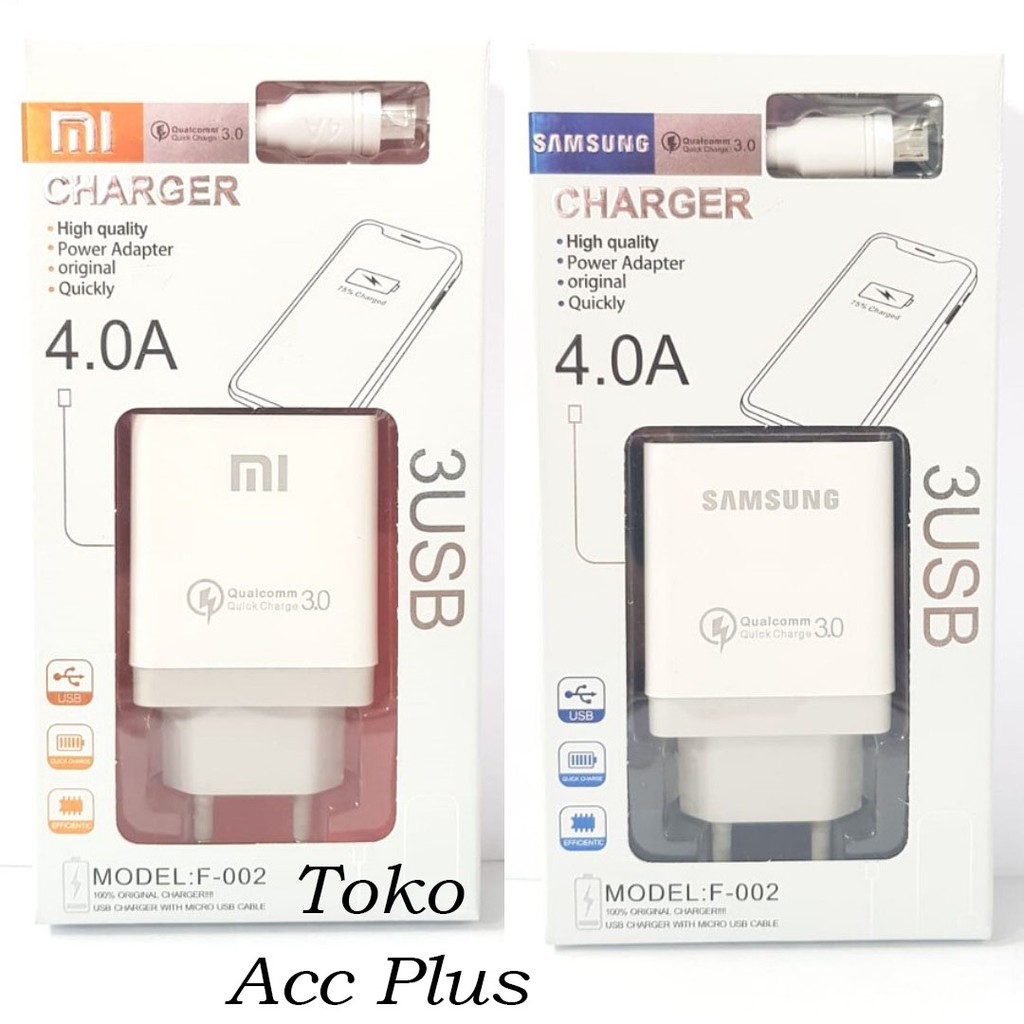 Charger Hp Samsung Xiaomi Micro Qualcomm Quick Charger 3.0 USB 4.0A