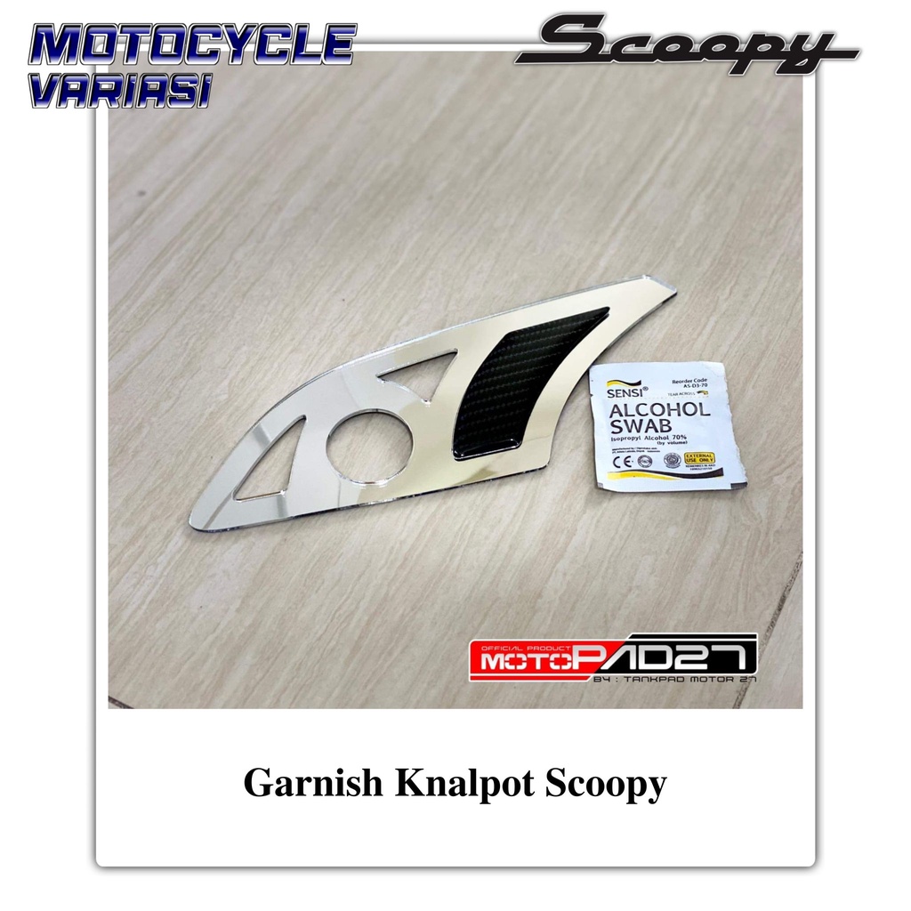 Garnish Knalpot Scoopy Garnis Cover Knalpot Scoopy