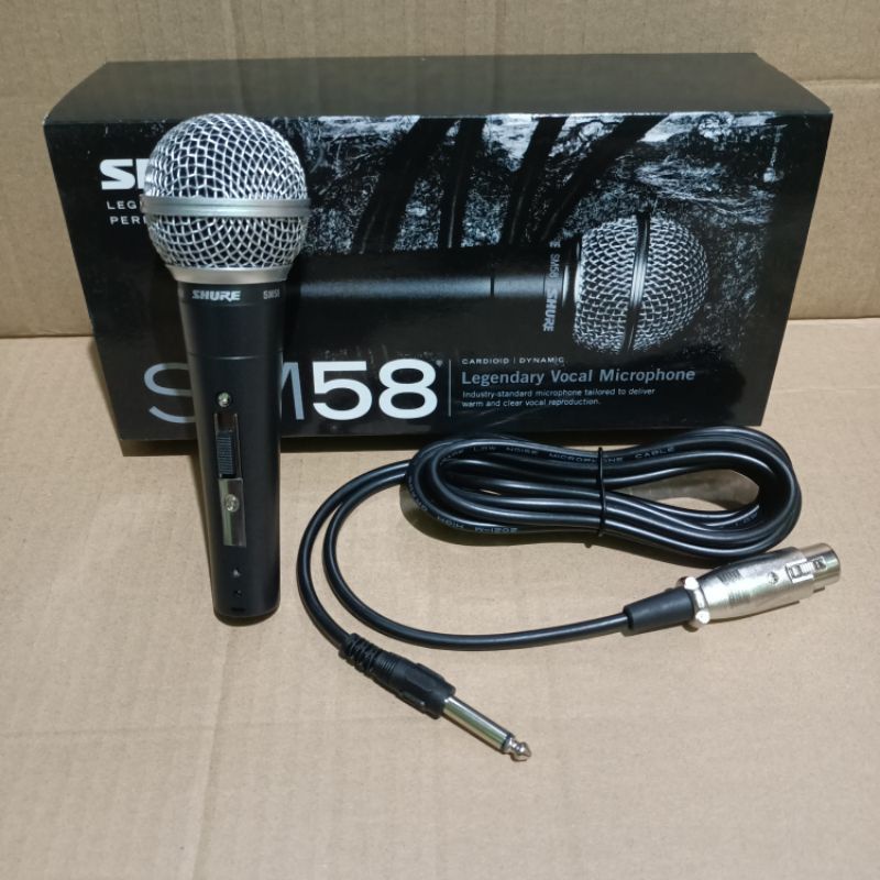 Mic Karaoke Shure SH58 Mikropon Kabel Mikrofon Vokal