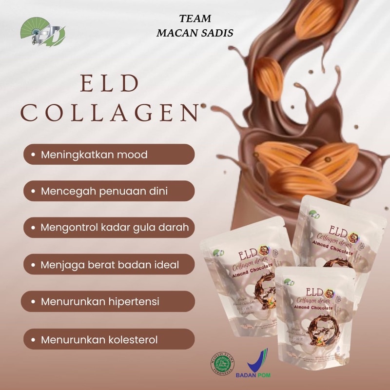 ELD COLLAGEN COKLAT ALMOND MENCERAHKAN || MENAIKAN BB || Supplement Beauty
