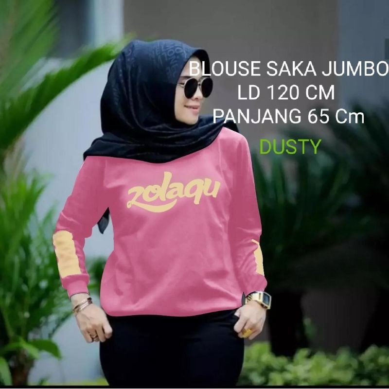 BISA COD✔️ BLOUSE ZOLAQU SAKA / BOHLAM / SAKA ZLQ / LINANDA / TERSEDIA 3 UKURAN L-XL-XXL