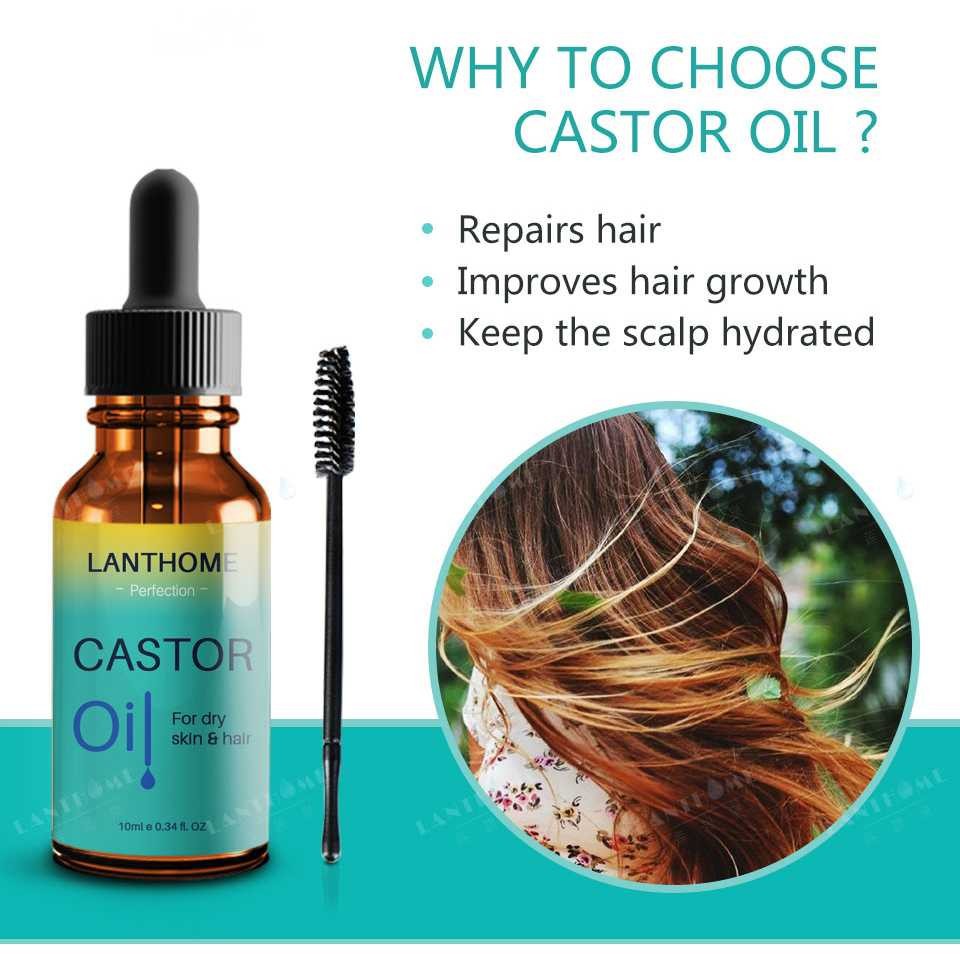 LANTHOME CASTOR Serum Penumbuh Rambut Organic Hair Growth Oil 10ml