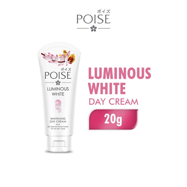 POISE Day Cream Tube LUMWhite +SPF | Day Cream LUMWhite JAR 20GR - Whitening Day Cream