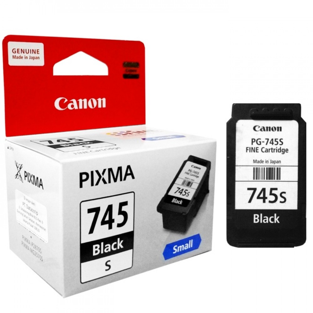 Cartridge Tinta Canon PG745 PG 745 PG-745 Small Black ORIGINAL Printer Ink Catridge 745s 745small s