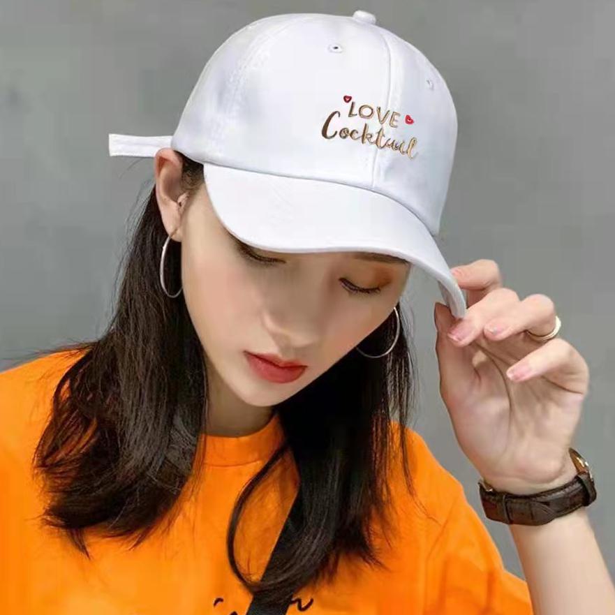 Ready stock.. (Hello Girl)MZ14 Topi Baseball Wanita Import Motif Love Cocktail KMN .