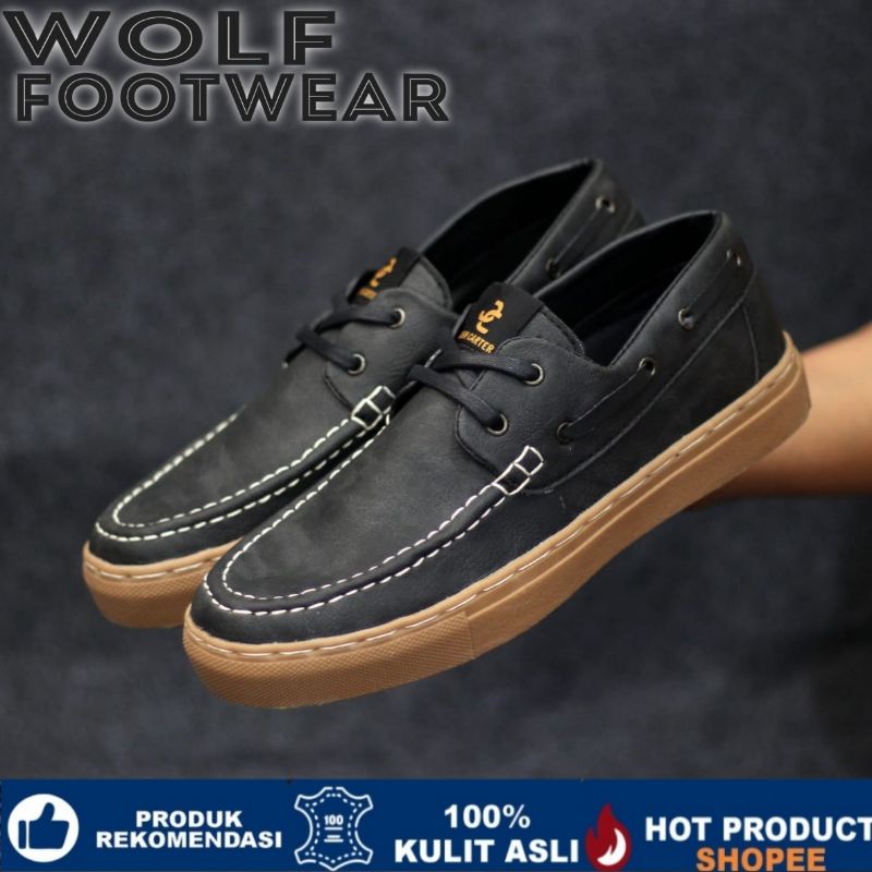 TERBARU 100% KULIT ASLI SNEAKERS PRIA KASUAL SPORTY JOHN CARTER JELLAL BROWN ORIGINAL CH40