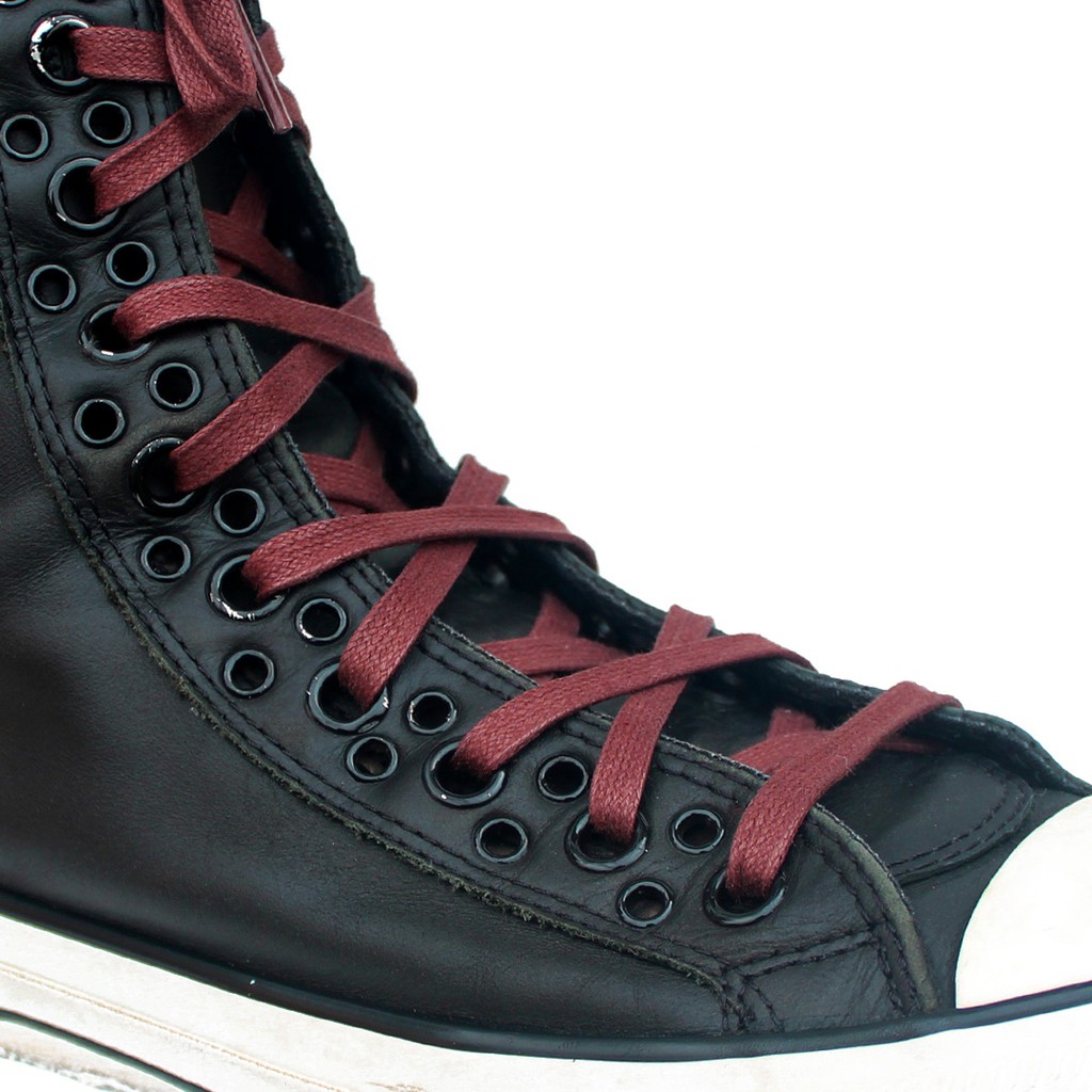 MR Shoelaces FT50 Red Brown - Tali Sepatu Lilin 6-7mm Gepeng Flat Pipih (Waxed Laces) 90cm 100cm 120cm 150cm 200cm - untuk Sneakers - Premium Shoelace