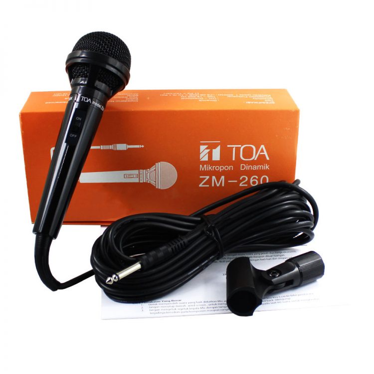 TOA Microphone Karaoke Mic Kabel ZM-260 MiKrofon Suara Mantap