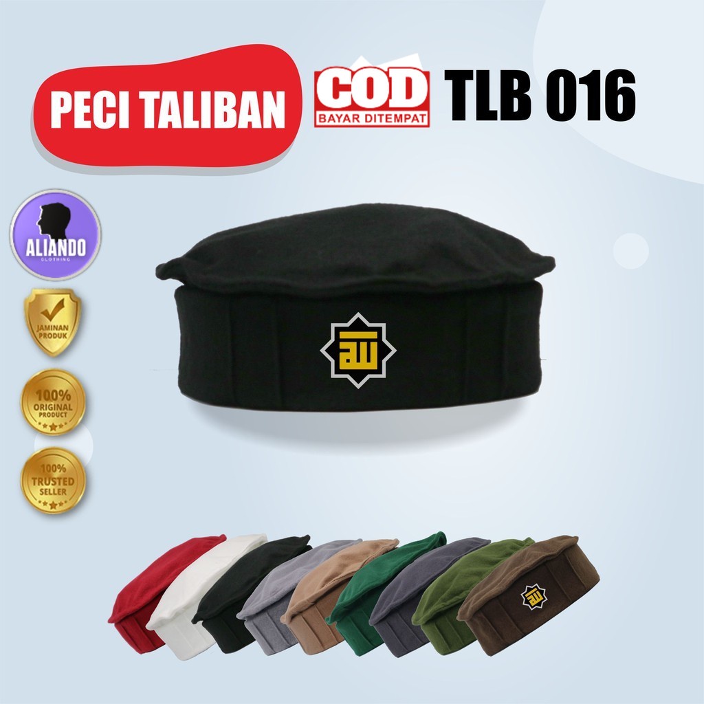 Topi Peci Kopiah Polos Pria Dewasa  Laki Laki Peci Pakol Taliban Kaligrafi Allah Kufi Frame Topi Mus