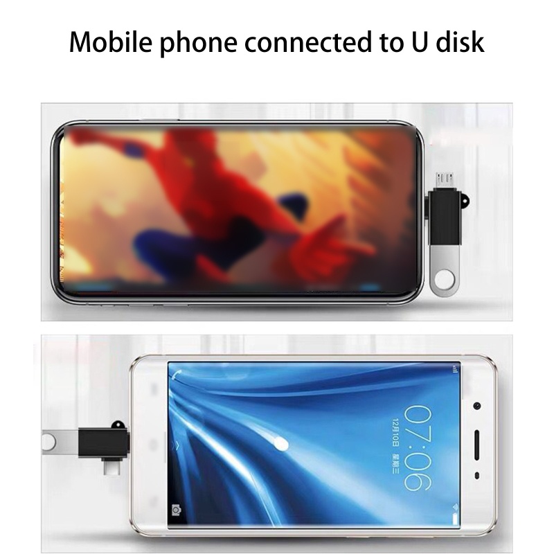 Vivi 2 in 1 Adapter Konektor Konverter OTG Micro USB Tipe C Male Ke USB 3.0 Female Bahan Aluminum Alloy Untuk Handphone / Tablet
